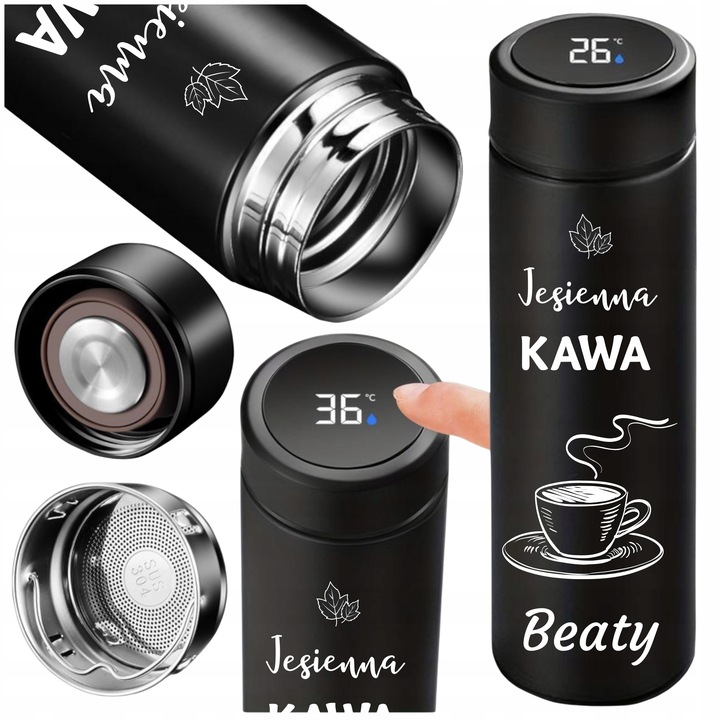 Kubek Termiczny z Czujnikiem Temperatury + Grawer Prezent Dla Niej Niego
