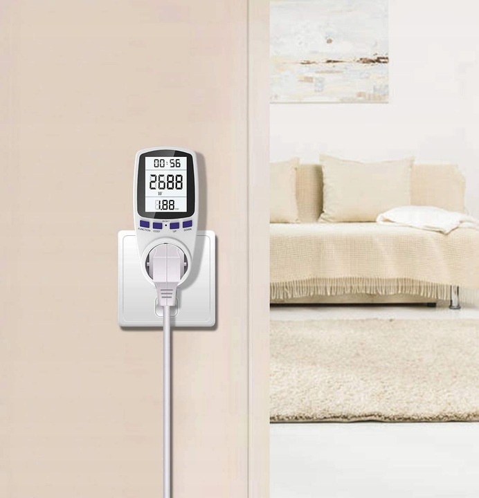 PRECYZYJNY LICZNIK WATOMIERZ POBORU PRĄDU ENERGII MIERNIK ELEKTRONICZNY