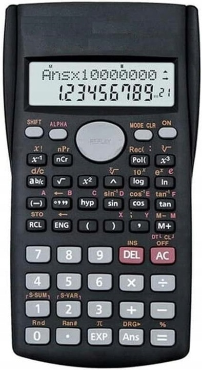 Kalkulator naukowy dwuliniowy biurowy do szkoły studia dużo 249 funkcji