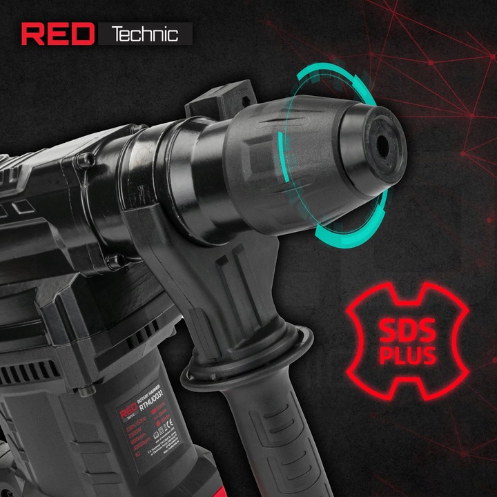 MŁOT UDAROWY MŁOTOWIERTARKA UDAR SDS+ 2200W 6J WALIZKA 3 X WIERTŁO +