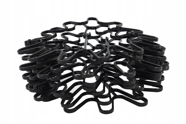 Podpora Obejma 10szt do Kwiatów Hortensji Ring Podpory Roślin Pędów Czarna