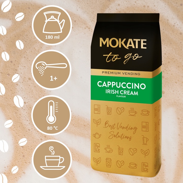 Napój Kawowy Kawa Cappuccino Irish Cream Vending Duże Opakowanie 1kg Mokate
