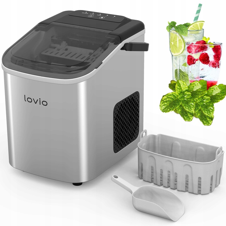 KOSTKARKA DO LODU LOVIO 10KG DOMOWA PRZENOŚNA CICHA EKSPRESOWY LÓD 24H