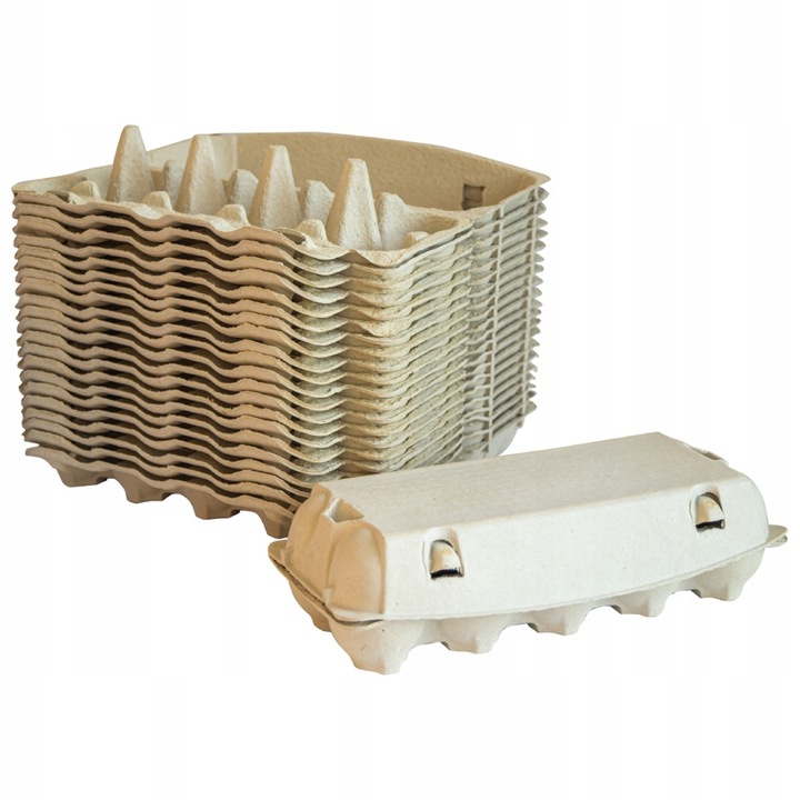 Zestaw 22 Wytłaczanek na 10 Jajek z Pulpy Papierowej - Bez Nadruku