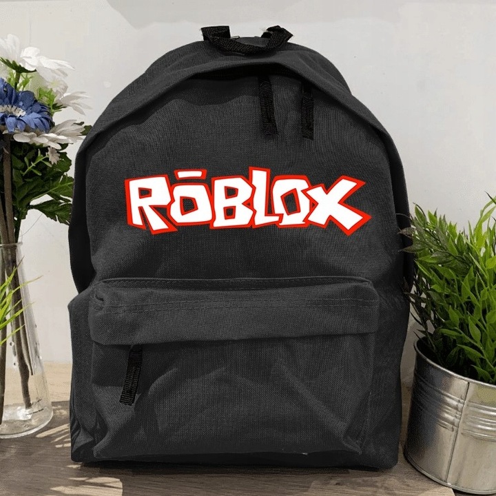 Zestaw do Szkoły Czarny Plecak + Piórnik + Pin Postać z Gry Roblox Wzory