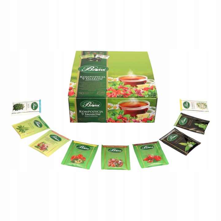 Zestaw herbat w kopertach Bifix 9 smaków 450szt 2g