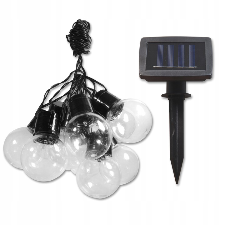 GIRLANDA SOLARNA OGRODOWA KULKI 10 LED