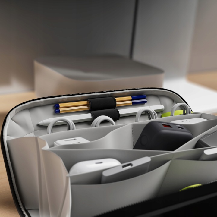 Allity organizer podróżny na elektronikę kosmetyki akcesoria pojemy czarny