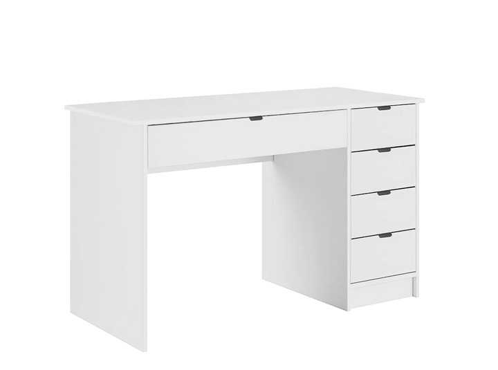 BIURKO BIAŁE Z SZUFLADAMI MAKS PRAWE LEWE CZARNE UCHWYTY 120X75X50