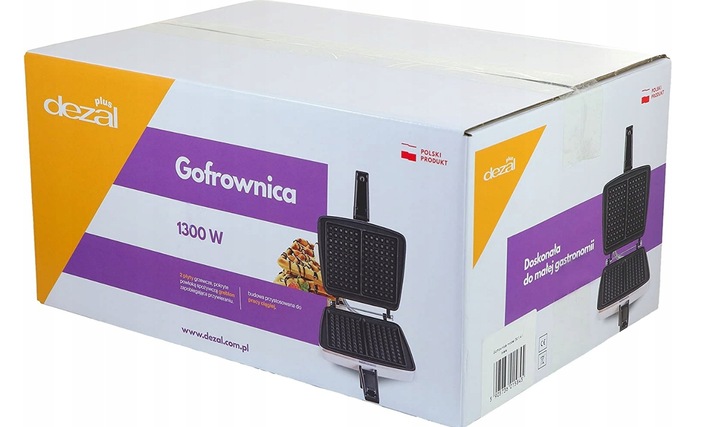 POLSKA Gofrownica Dezal do gofrów 301.5 1300W Biała Gruba Kratka