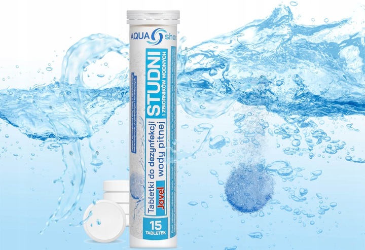 TABLETKI do uzdatniania WODY pitnej w STUDNI Javel Aqua