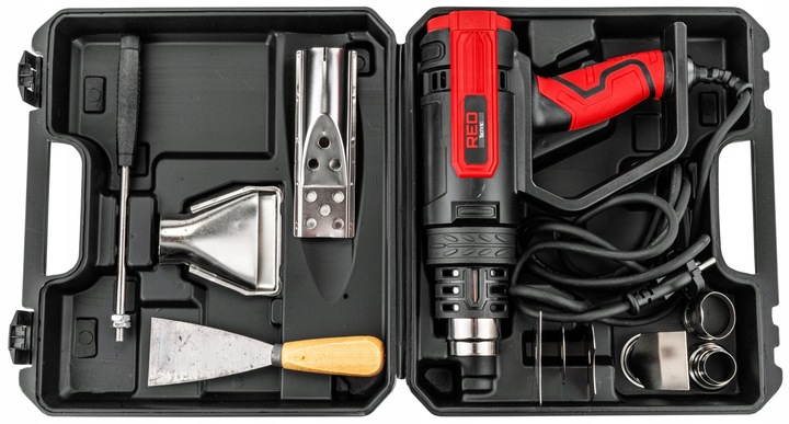 OPALARKA ELEKTRYCZNA Z REGULACJĄ 2 BIEGI LCD 50-650°C 2200W MOCNA +5