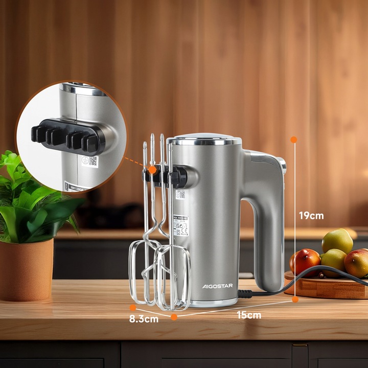 Mikser Ręczny Kuchenny AIGOSTAR Adela 5 Prędkości 400W