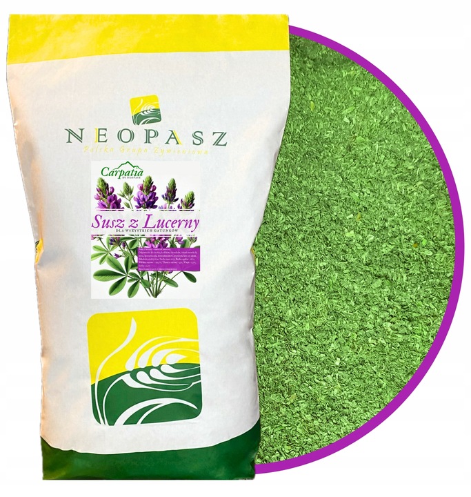 Susz z lucerny sypki 100% naturalny – idealny dla drobiu 20kg