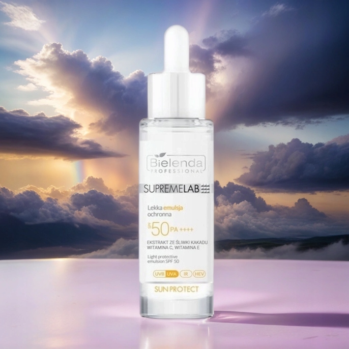 BIELENDA SUPREMELAB EMULSJA OPALANIA OCHRONNA SPF50 PA ++++ UVA UVB IR HEV