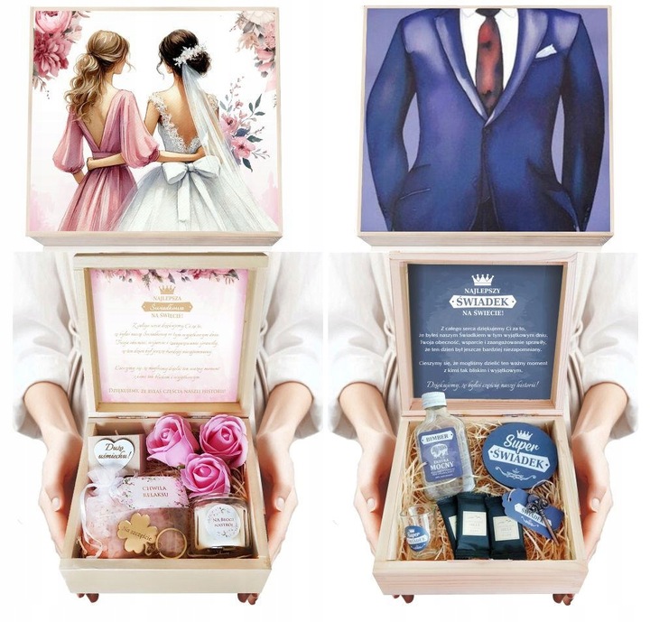 PODZIĘKOWANIE DLA ŚWIADKÓW BOX DLA ŚWIADKA I ŚWIADKOWEJ PREZENT DLA ŚWIADKA