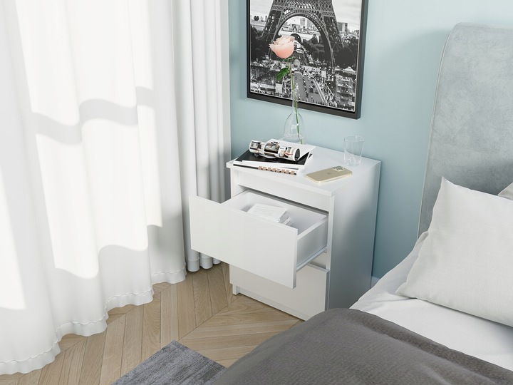 Szafka nocna komoda stolik biała 40cm R-2