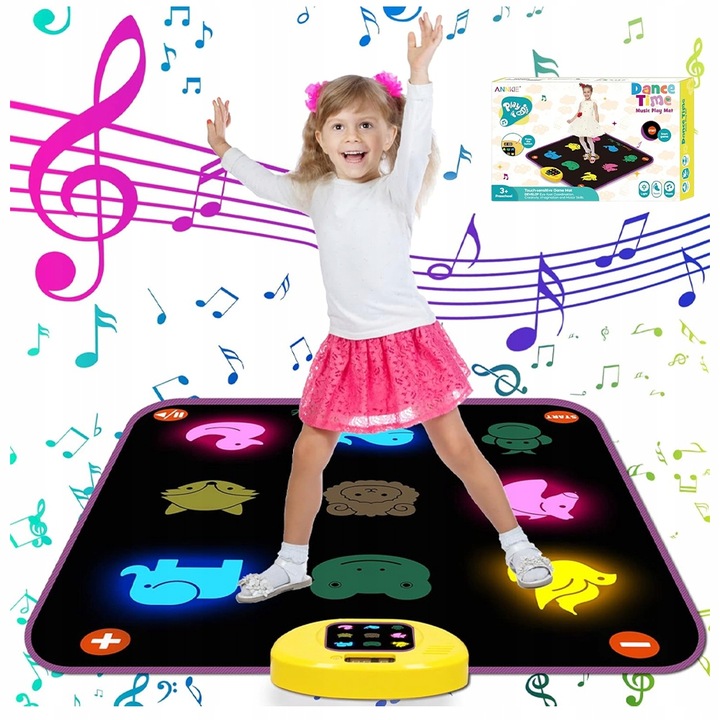 INTERAKTYWNA DUŻA MATA MUZYCZNA GRA MATA TANECZNA Z 5 TRYBAMI GRY