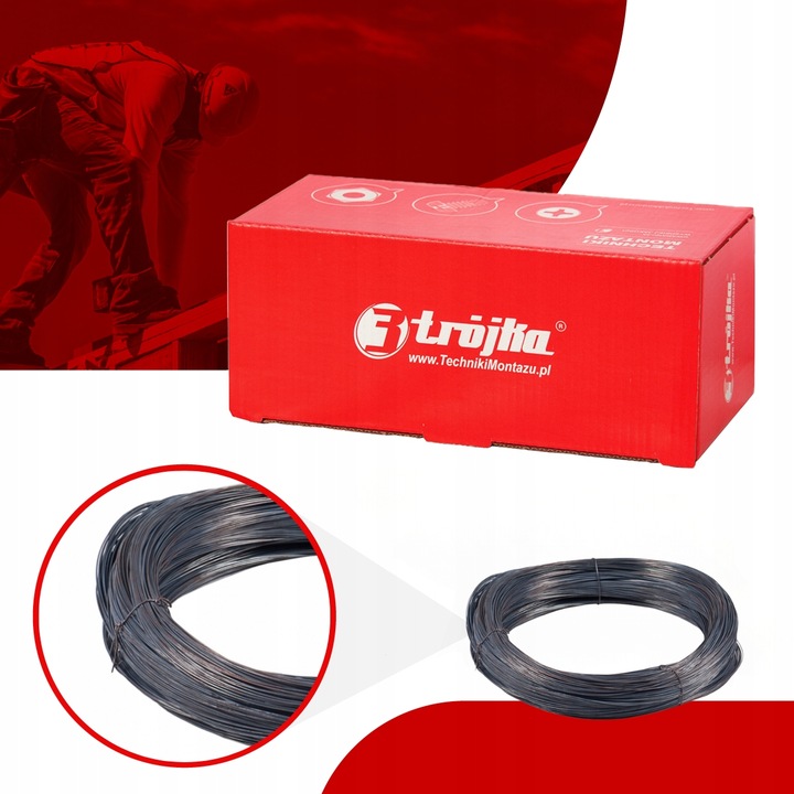 DRUT WIĄZAŁKOWY ZBROJENIA WIĄZANIA fi 1.2 550m 5kg