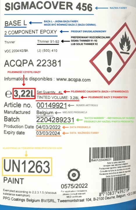 Farba OKRĘTOWA Sigmacover 280 - 4 L