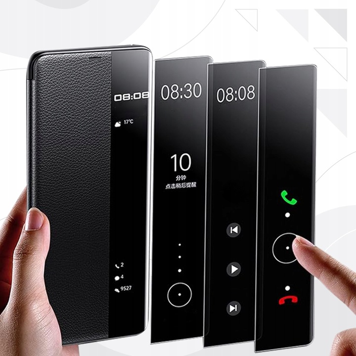 Etui do Samsung Galaxy S24 Ultra, SMART VIEW Case + SZKŁO 9D NA CAŁY EKRAN