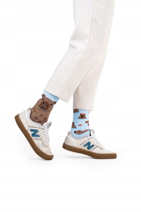 Skarpety męskie bawełniane długie prezent KAPIBARA Many Mornings 39-42