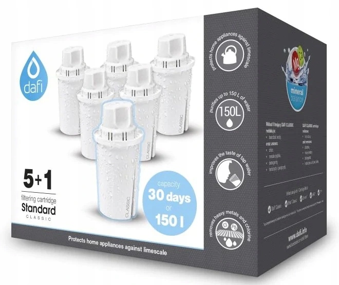 12x filtr do WODY dzbanka Classic DAFI Crystal