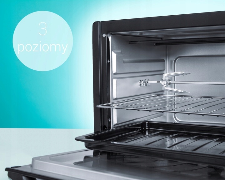 Piekarnik First Austria 45L LED Dotykowy 2000W z Rożnem i Grillem