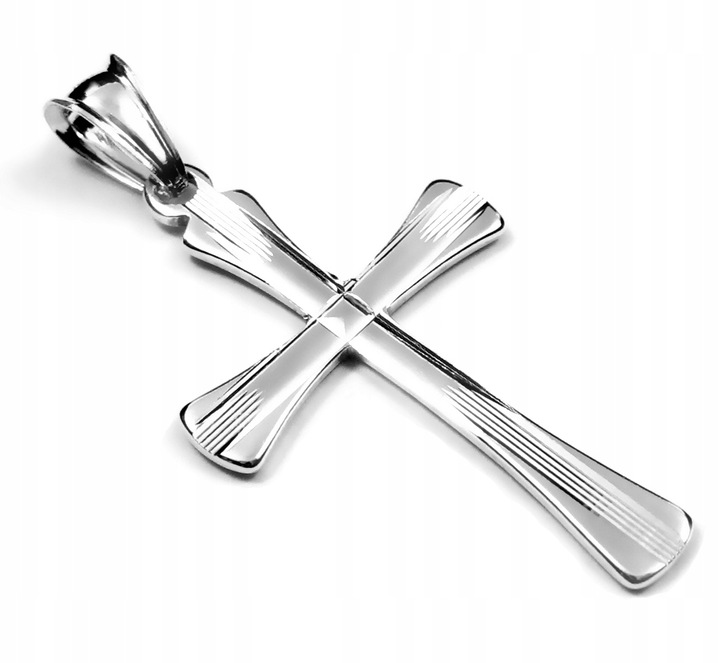 ŁAŃCUSZEK SREBRNY MĘSKI Z KRZYŻYKIEM SREBRO PRÓBY 925 K2/55cm