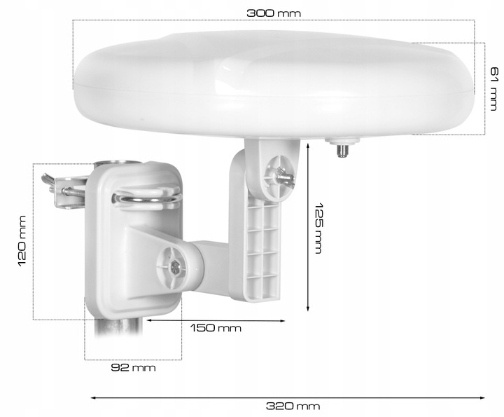 ANTENA DVBT2 DOOKÓLNA DO TELEWIZJI NAZIEMNEJ LTE 4K MUX8 Digital360
