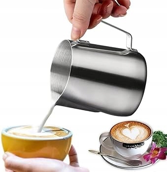 DZBANEK KUBEK DO SPIENIANIA MLEKA NA MLEKO STALOWY NIERDZEWN MLECZNIK