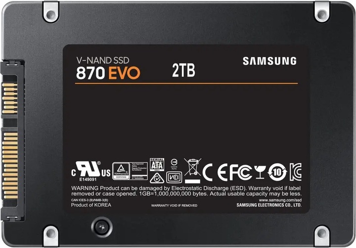 Dysk SSD Samsung MZ-77E2T0 2TB 2,5" SATA III 870 EVO