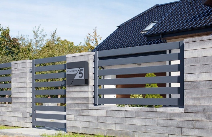 SKRZYNKA NA LISTY Z ADRESEM (tabliczka STAL nierdzewna LASER),, wzór