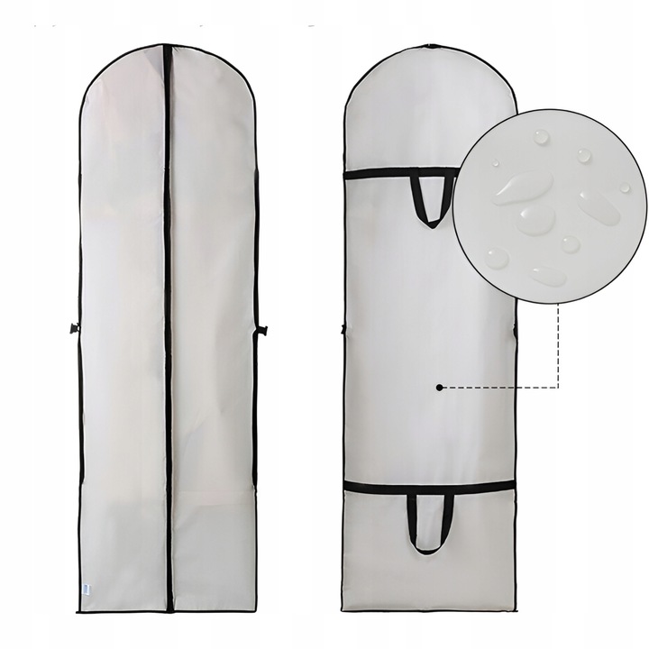 POKROWIEC NA SUKNIE ŚLUBNĄ, UBRANIA, KOSZULE SOLIDNY i DŁUGI, WESELE