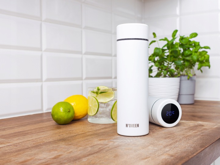 SZCZELNY TERMOS BUTELKA TERMICZNA KUBEK Z TERMOMETREM NA KAWĘ HERBATĘ SITKO