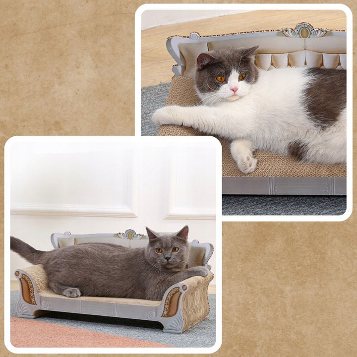 Drapak Tekturowy Dla Kota SOFA Legowisko Karton Kanapa Leżak 52cm