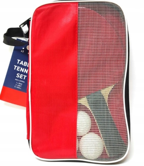 ZESTAW DO PING PONGA TENISA STOŁOWEGO PALETKI RAKIETKI + POKROWIEC+PIŁECZKI
