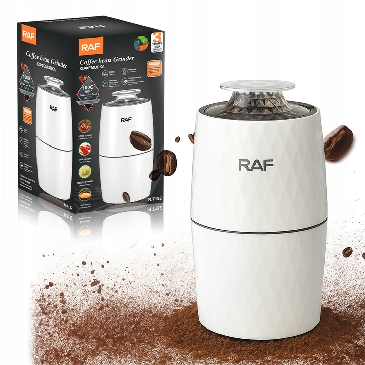 ELEKTRYCZNY MŁYNEK RAF DO MIELENIA KAWY PRZYPRAW ORZECHÓW ZIAREN 4