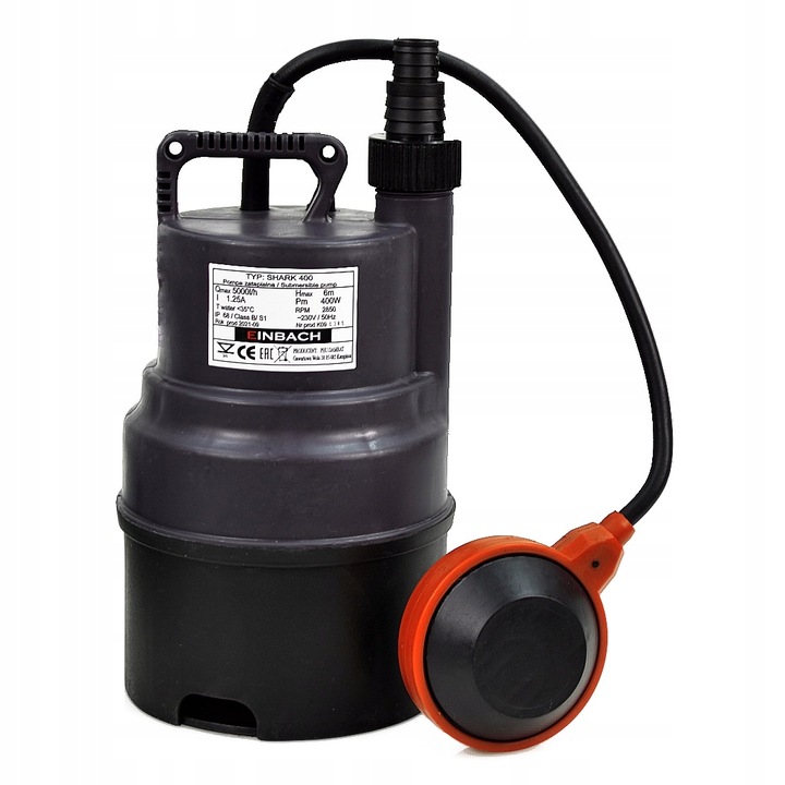 POMPA MINI Z PŁYWAKIEM DO WODY BRUDNEJ CZYSTEJ DESZCZÓWKI 400W MAŁA