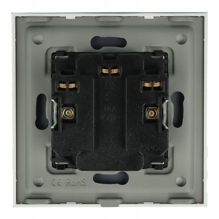 GNIAZDKO GNIAZDO SZKLANE Z BOLCEM PODWÓJNE GNIAZDKA KONTAKTY BIAŁE 1F