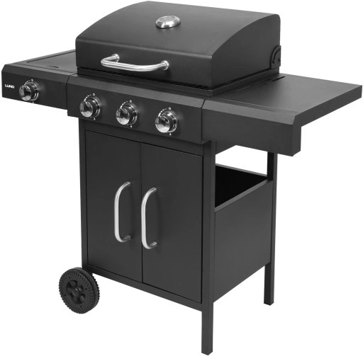 GRILL GAZOWY PALNIKI 3+1 + POKROWIEC I REDUKTOR