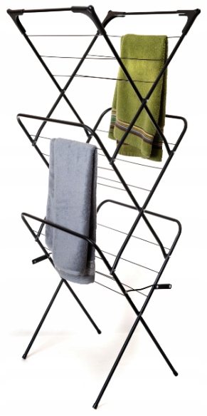 3 POZIOMOWA STOJĄCA SUSZARKA PIONOWA NA PRANIE DO UBRAŃ SKŁADANA WYSOKA