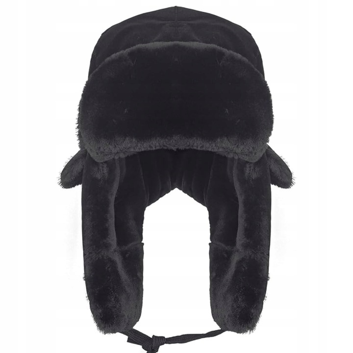 CZAPKA ZIMOWA MĘSKA CIEPŁA Z FUTERKIEM NA ZIMĘ NAUSZNIKI USZATKA