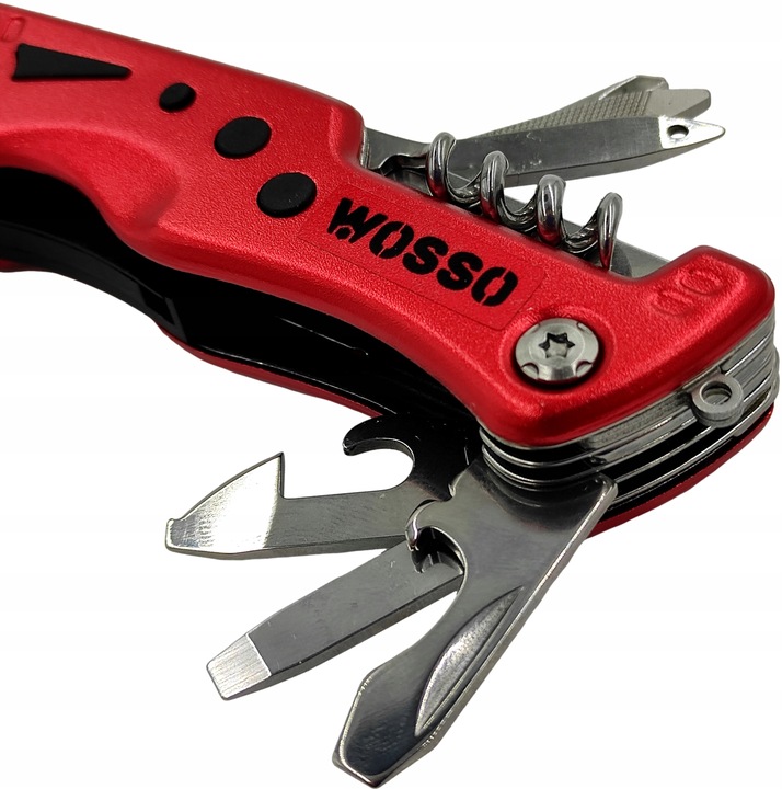 NÓŻ MULTITOOL SCYZORYK z LATARKA LED WIELOFUNKCYJNY 12w1 NOŻYK SKŁADANY PRO