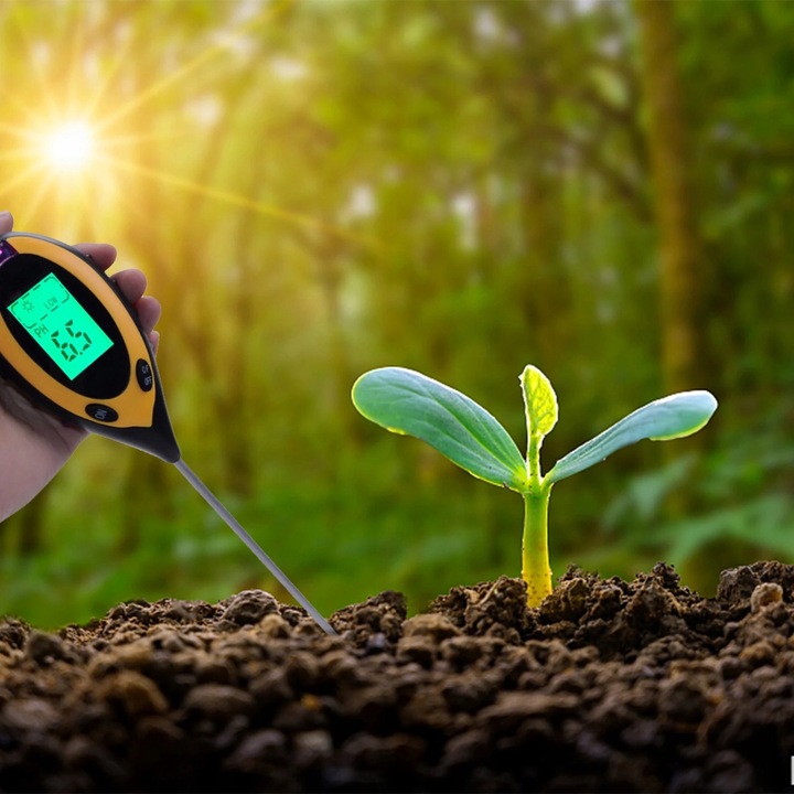 KWASOMIERZ MIERNIK TESTER OGRODNICZY PH GLEBY ZIEMII TEMPERATURA WILGOTNOŚĆ