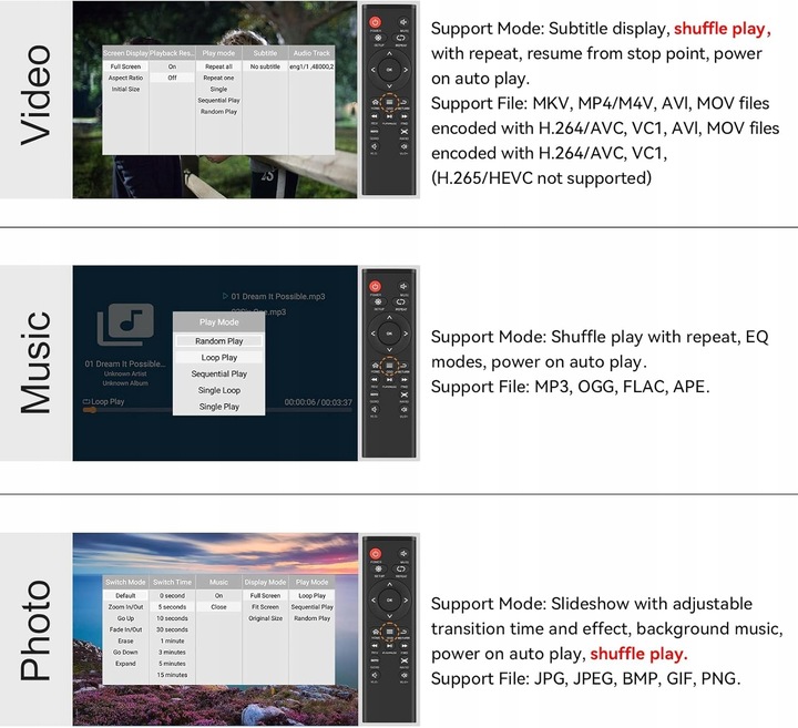 AGPtEK Odtwarzacz multimedialny HDMI, Mini 1080p Full-HD Ultra HDMI Cyfrowy