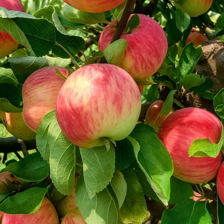 SADZONKI DRZEWKA OWOCOWE JABŁOŃ PIROS SOCZYSTA Z NUTĄ TRUSKAWEK