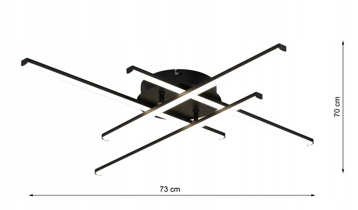 Lampa sufitowa LED Wisząca regulowana 30W żyrandol Plafon WOBAKO