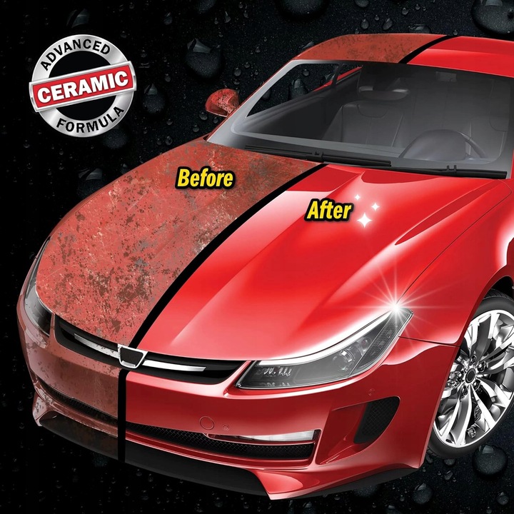 Wosk samochodowy CERAMICZNY DO LAKIERU 3W1 SPRAY WAX POWŁOKA Hydrofobowa