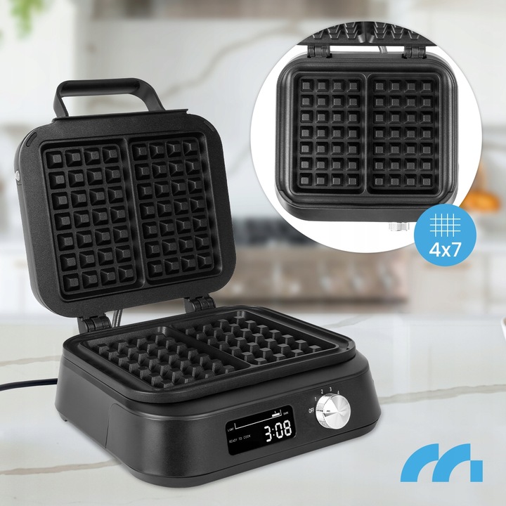 GOFROWNICA DUŻE GOFRY REGULACJA TEMPERATURY DŹWIĘK MOCNA 2200W